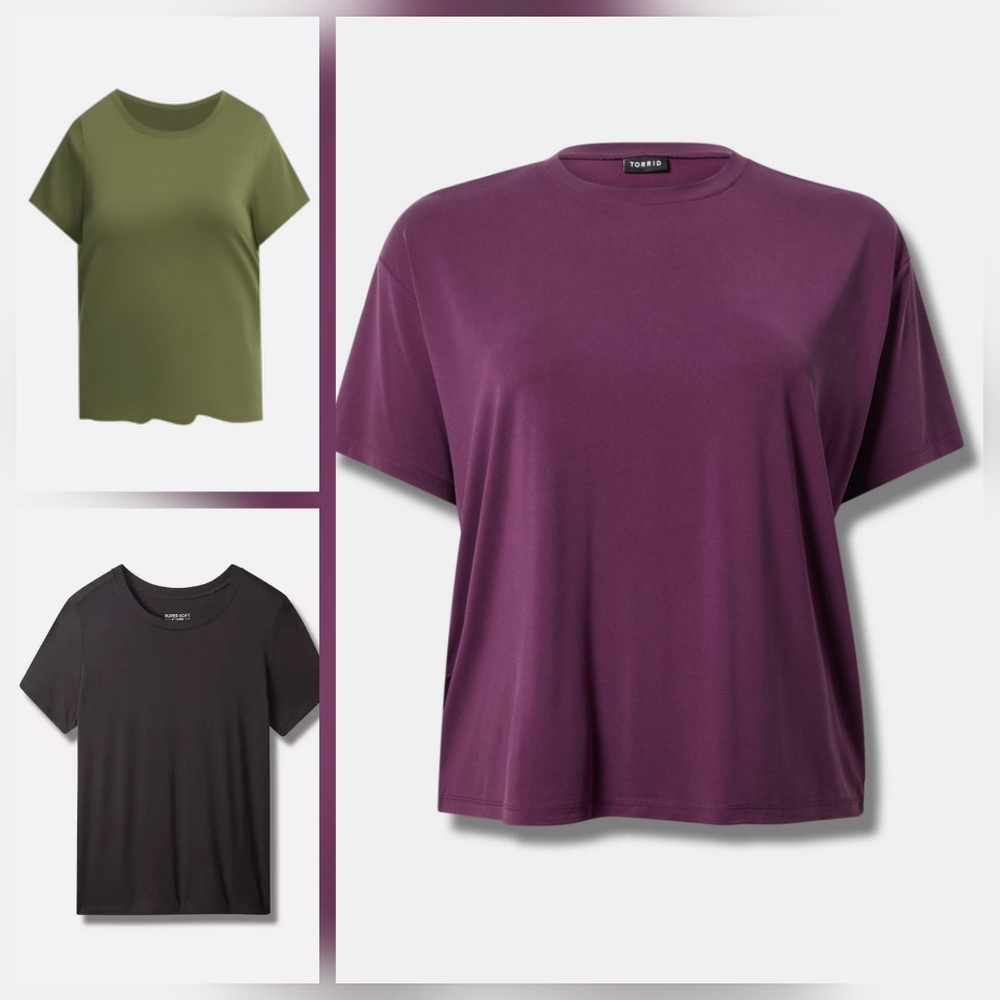 Three New Torrid 2X Crew Neck Tees / Tshirts